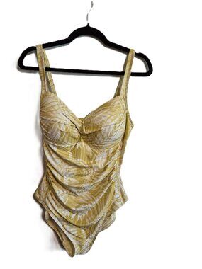 Nip Tuck Swim Palm Tropical One Piece Swimsuit